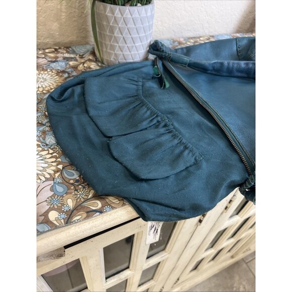 The Sak Blue Leather Shoulder bag, fashion designer bag - Picture 12 of 15